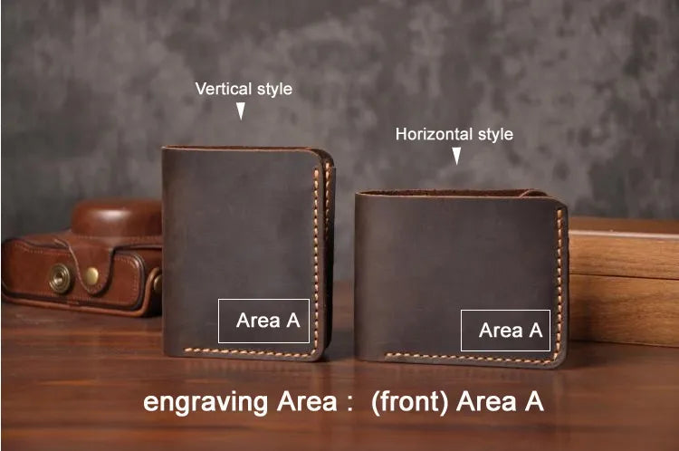 Handmade Vintage Crazy horse Genuine Leather Men Wallet Men Purse Leather Short Card Wallet for Male Money Clips Money bag 24Hr Smart