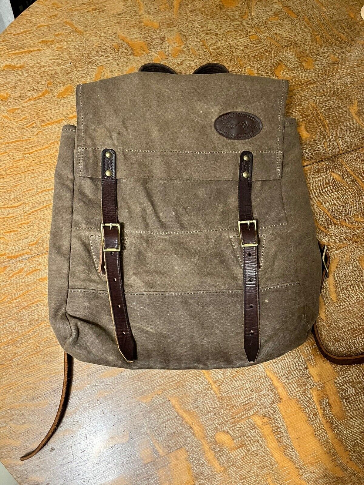 FROST RIVER waxed canvas backpack bag - Original Model 24Hr Smart