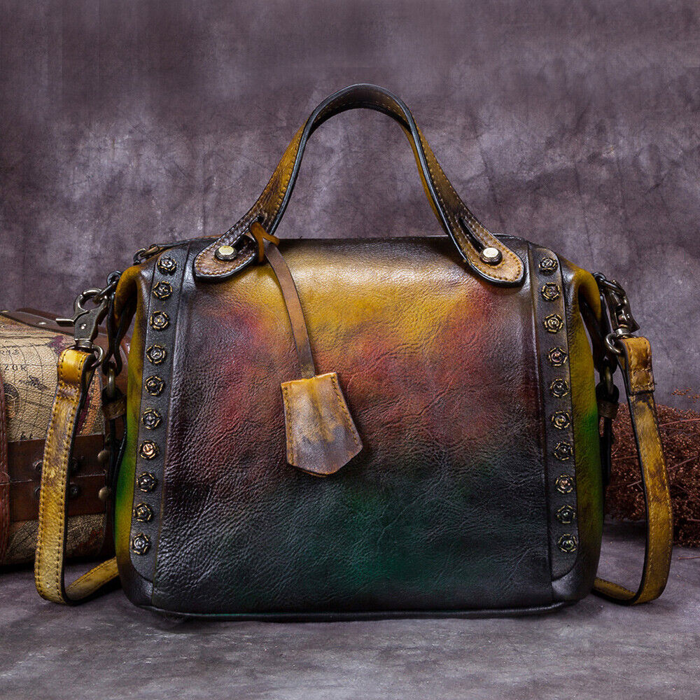 Genuine Leather Satchel for Women Handmade Crossbody Bag Shoulder Purses handbag 24Hr Smart