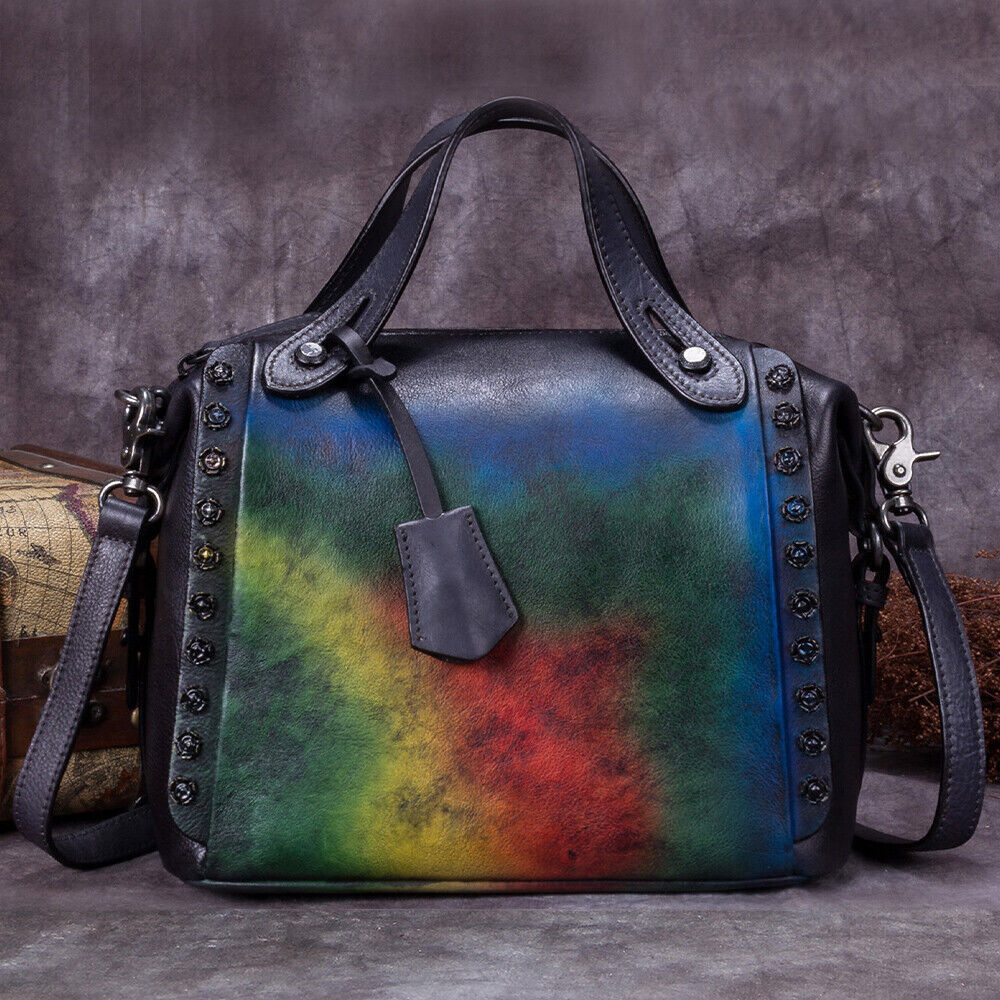 Genuine Leather Satchel for Women Handmade Crossbody Bag Shoulder Purses handbag 24Hr Smart