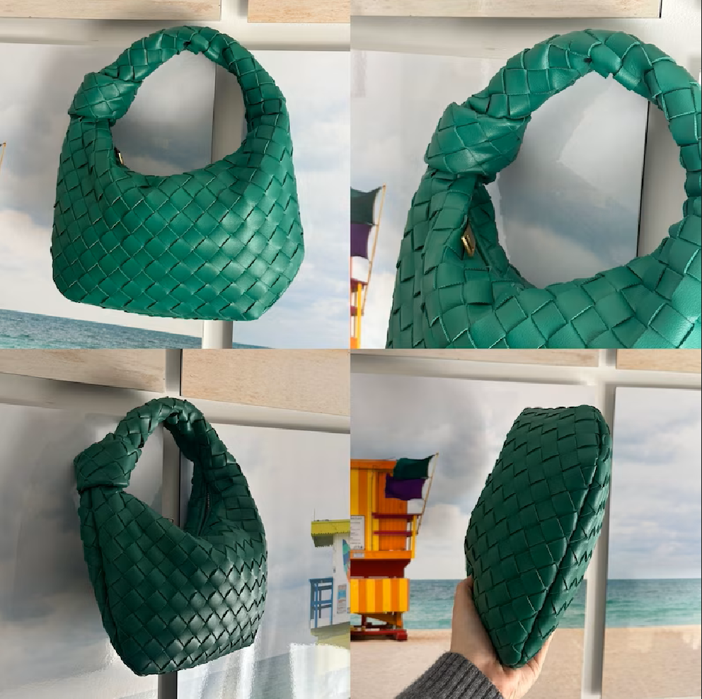 Woven Knot Handbag, Hobo Leather Bag, Knot Bag, Leather Woven Bag, Minimalist Luxury Shoulder Bag, Interwoven Leather Purse, Dumpling bag 24Hr Smart