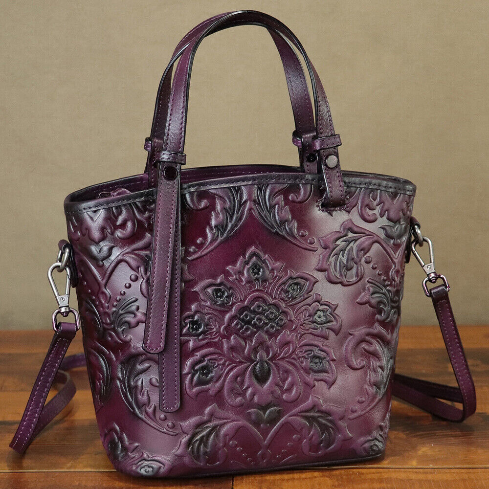 Genuine Leather Women Small Shoulder Bag Crossbody Purses Handmade Retro Handbag 24Hr Smart