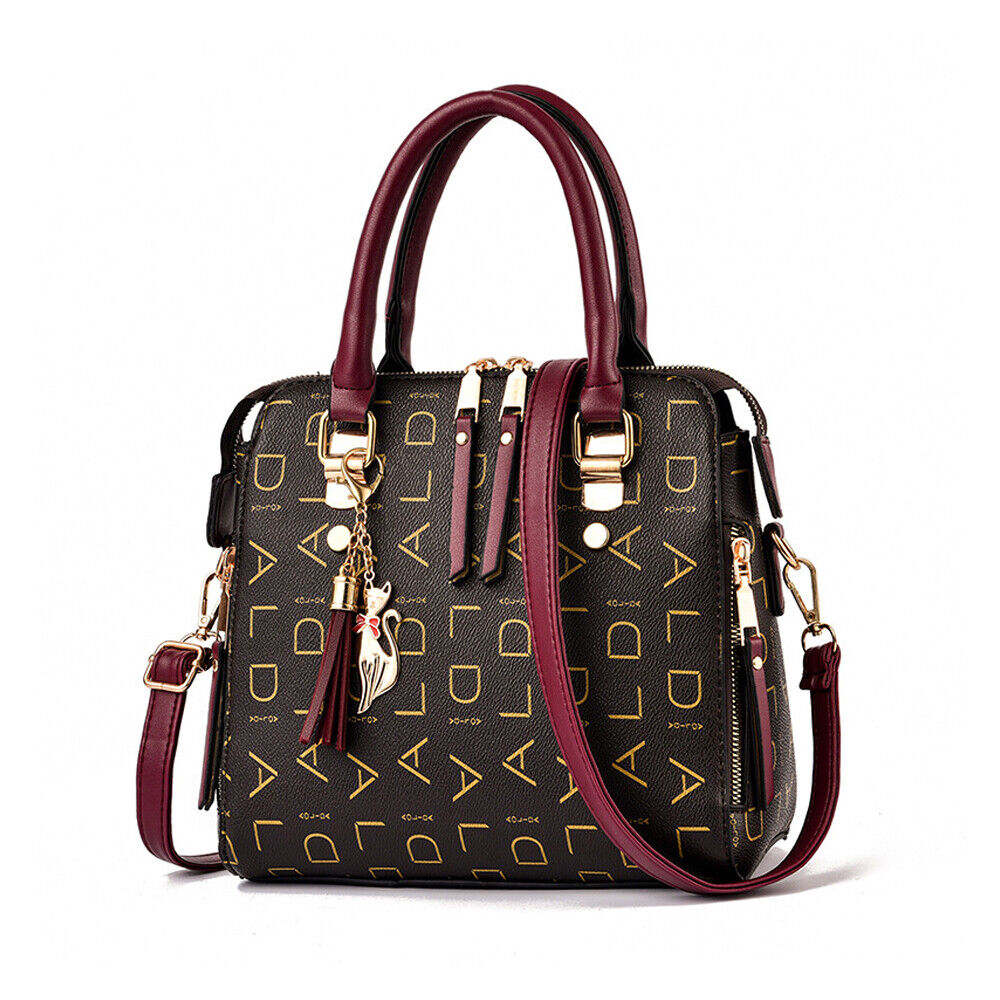 Women PU Leather Handbag Shoulder Bag Crossbody Satchel Messenger Purse Tote 24Hr Smart