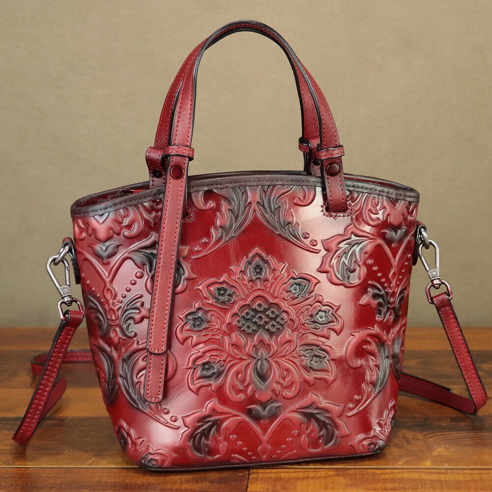 Genuine Leather Women Small Shoulder Bag Crossbody Purses Handmade Retro Handbag 24Hr Smart