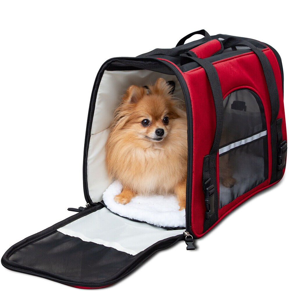 Pet Dog Cat Carrier Travel Tote Bag Comfort Case Soft Sided Airline Approved 24Hr Smart