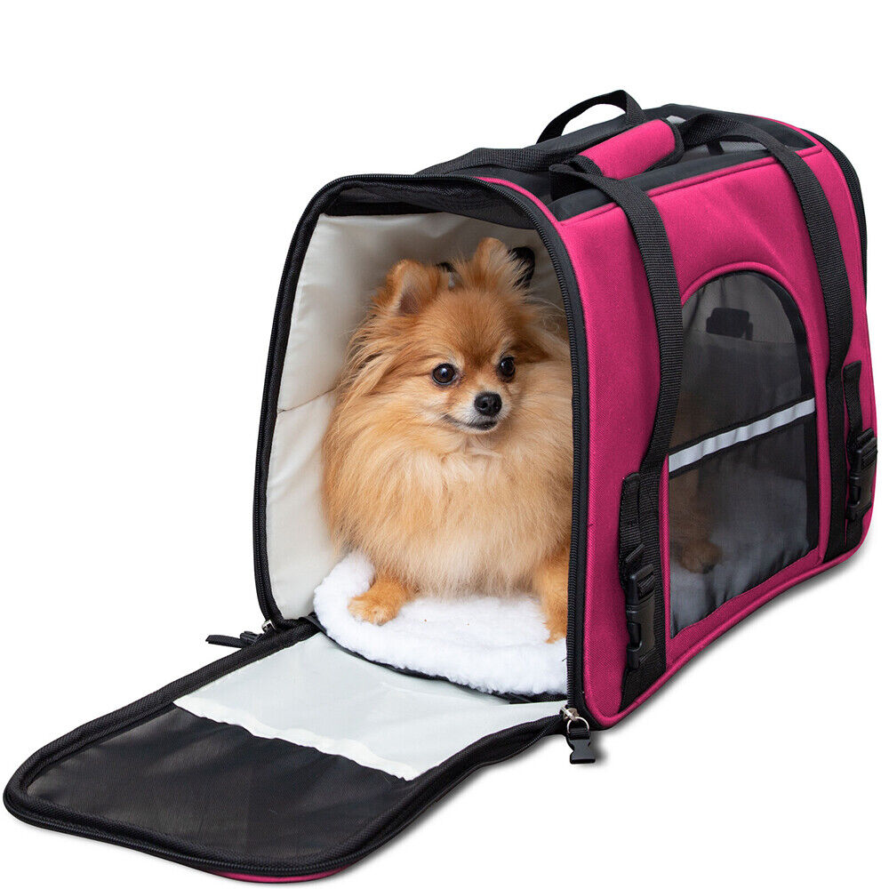 Pet Dog Cat Carrier Travel Tote Bag Comfort Case Soft Sided Airline Approved 24Hr Smart