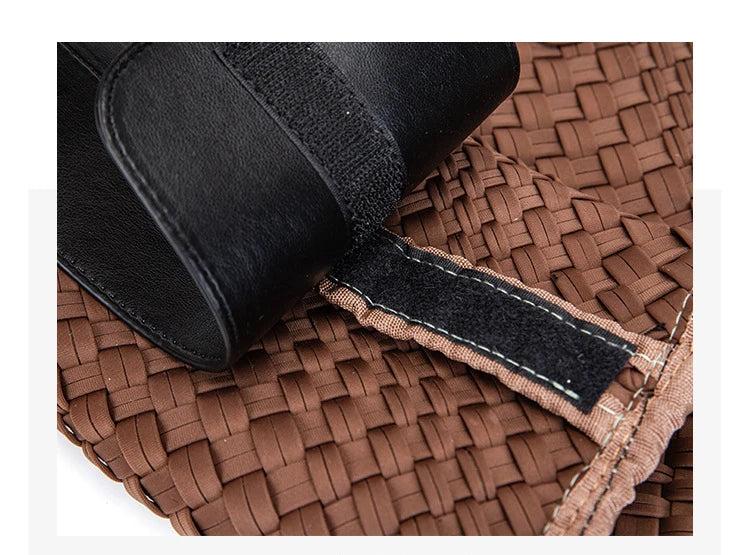 Neoprene Leather Woven Underarm Bag Pure Hand-woven Bags Basket Design Large Capacity Shoulder Bag Commuter Classic Handbag 24Hr Smart