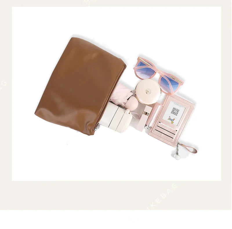 LIKEBAG Fashion Ladies Original Hand Woven Handbag PU Leather Woven Women Large Capacity Tote Bag With Small Bag 24Hr Smart