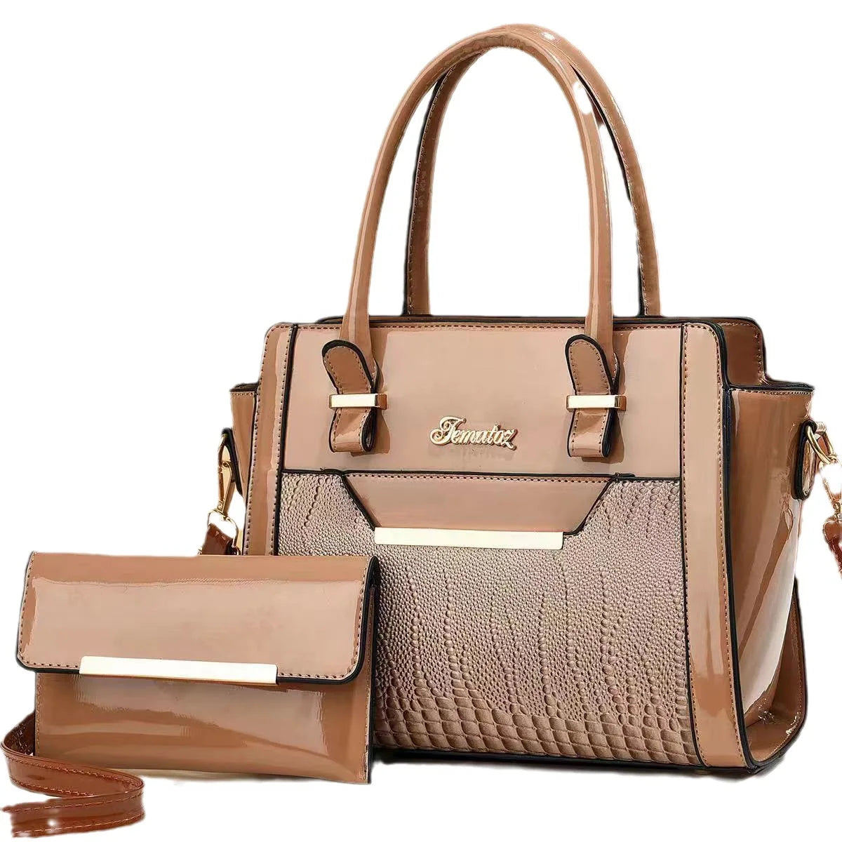 Women Fashion Handbags with large Capacity Crocodile Patterned PU Leather Bag 24Hr Smart