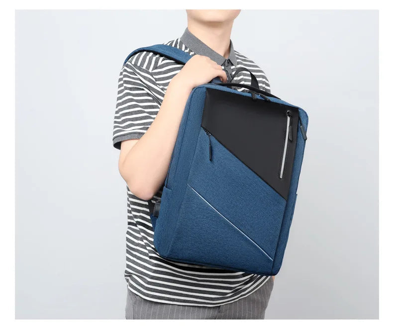 Large Capacity Waterproof Backpack , Casual Fashion Laptop Bag, Wear-Resistant, 24Hr Smart