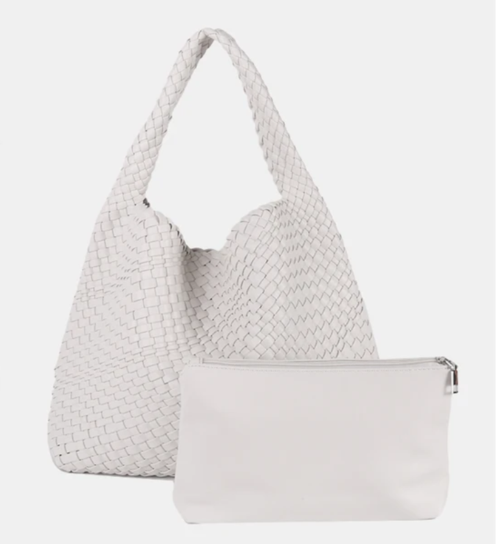 LIKEBAG Fashion Ladies Original Hand Woven Handbag PU Leather Woven Women Large Capacity Tote Bag With Small Bag 24Hr Smart