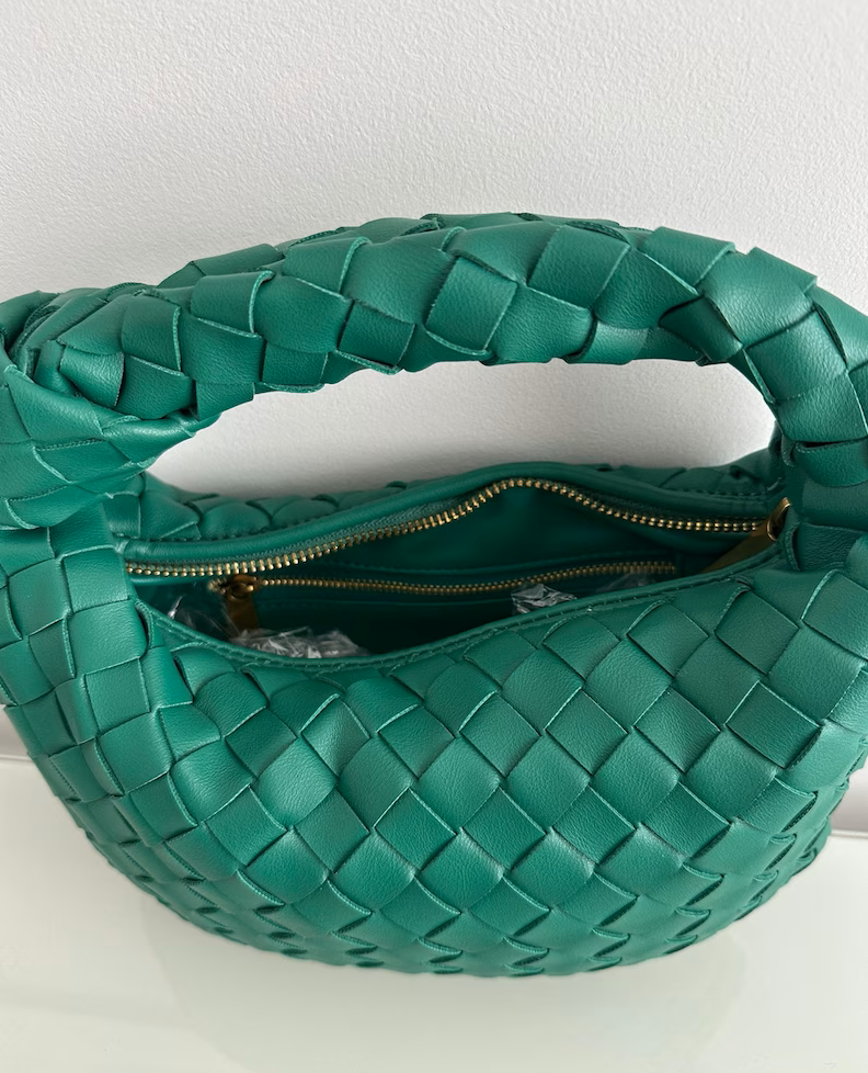 Woven Knot Handbag, Hobo Leather Bag, Knot Bag, Leather Woven Bag, Minimalist Luxury Shoulder Bag, Interwoven Leather Purse, Dumpling bag 24Hr Smart