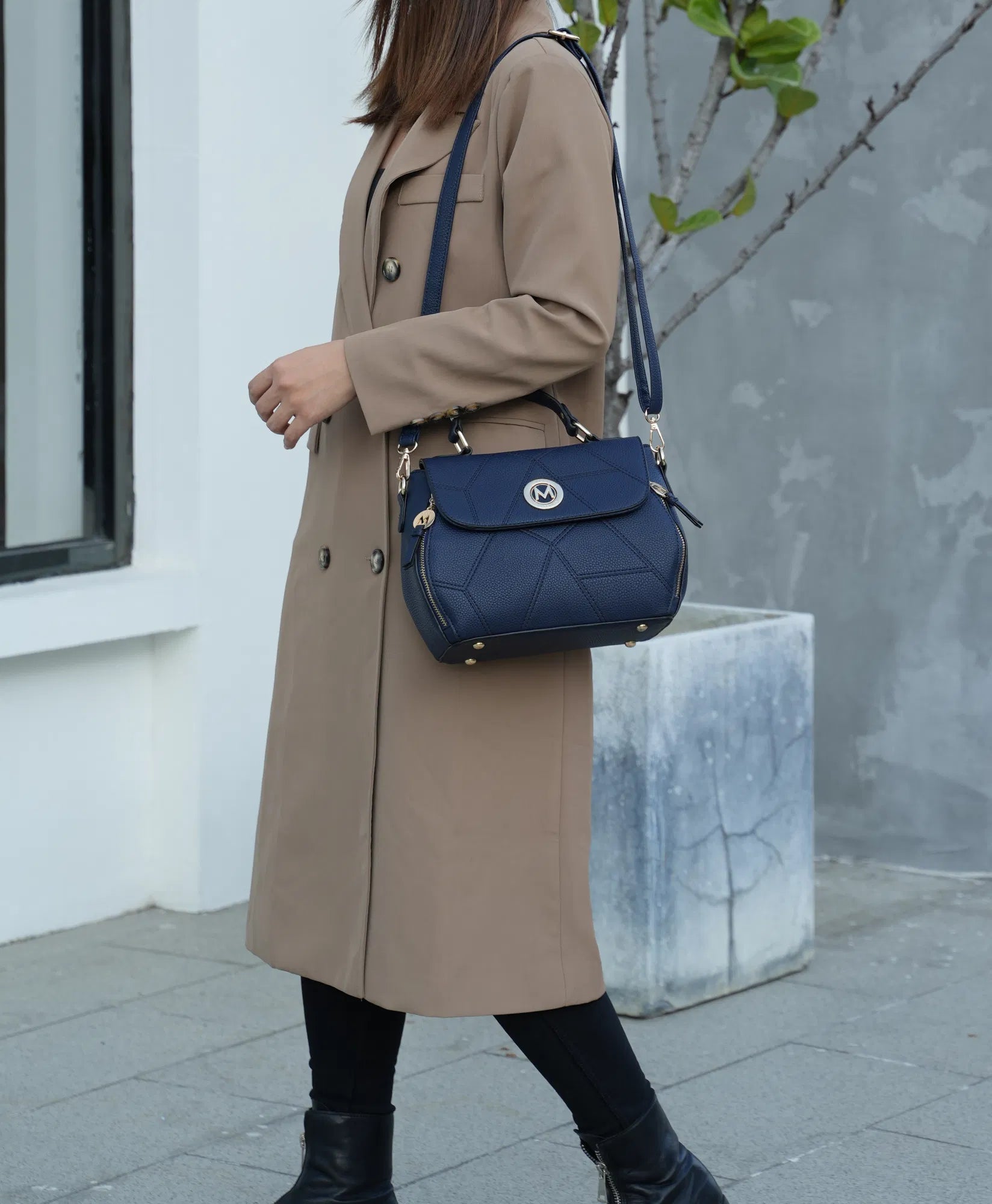 MKF Collection Clementine Vegan Leather Women Satchel Bag by Mia K 24Hr Smart