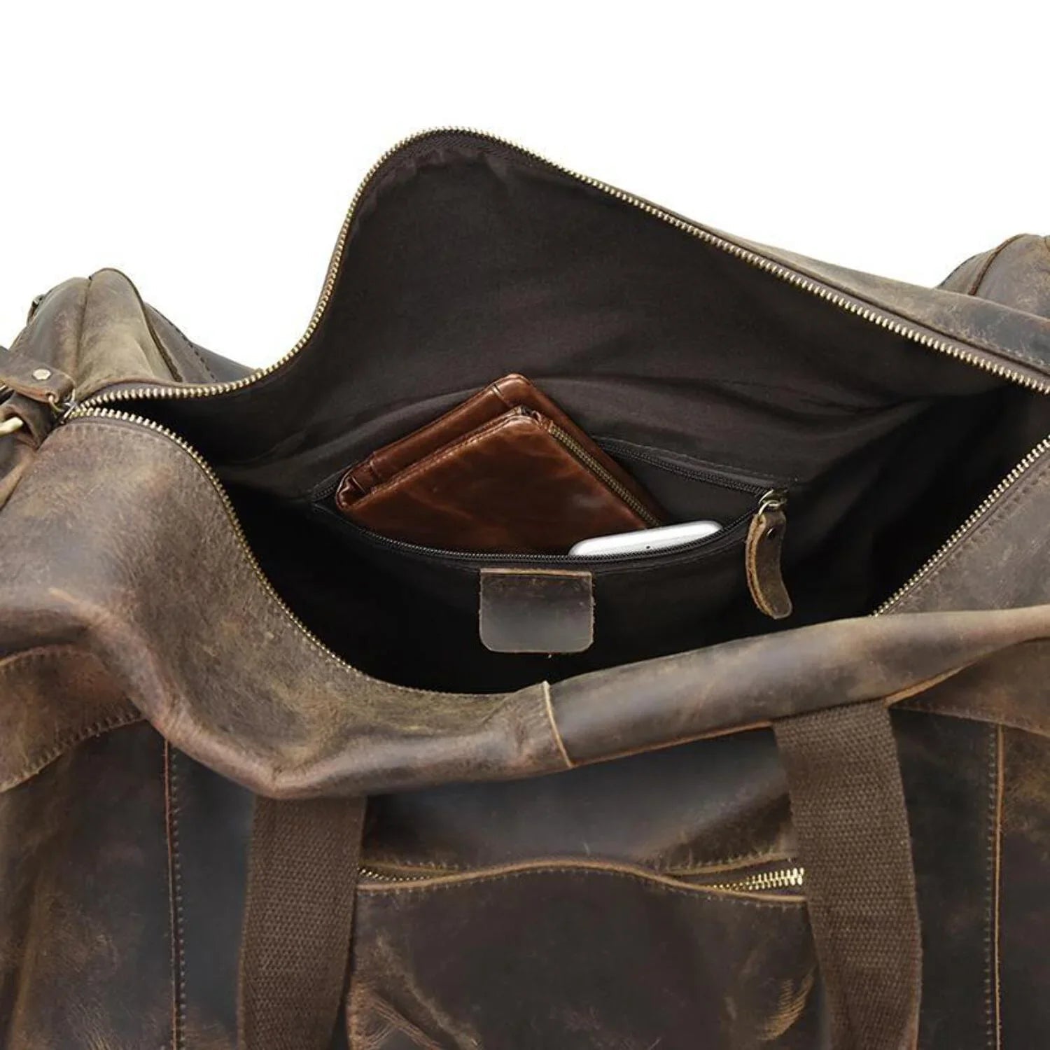 The Colden Duffle Bag | Large Capacity Leather Weekender 24Hr Smart