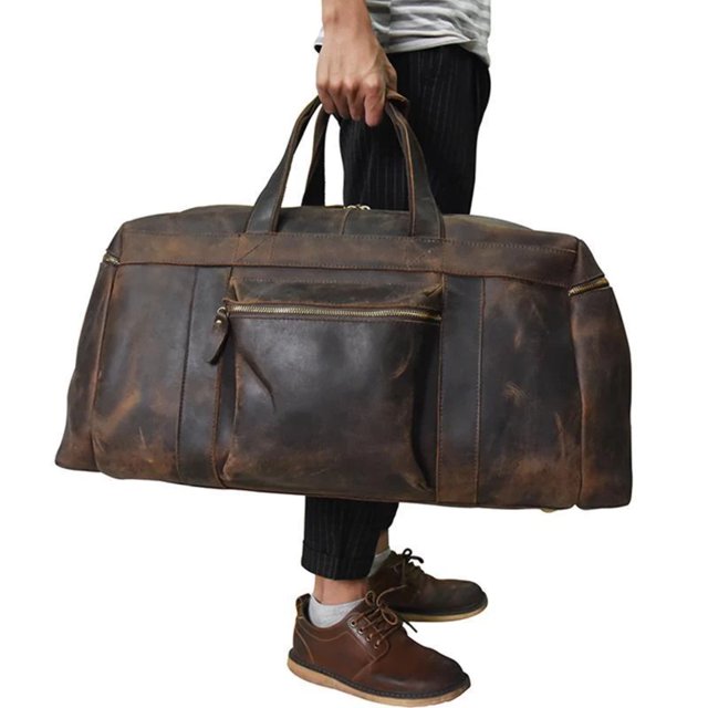 The Colden Duffle Bag | Large Capacity Leather Weekender 24Hr Smart