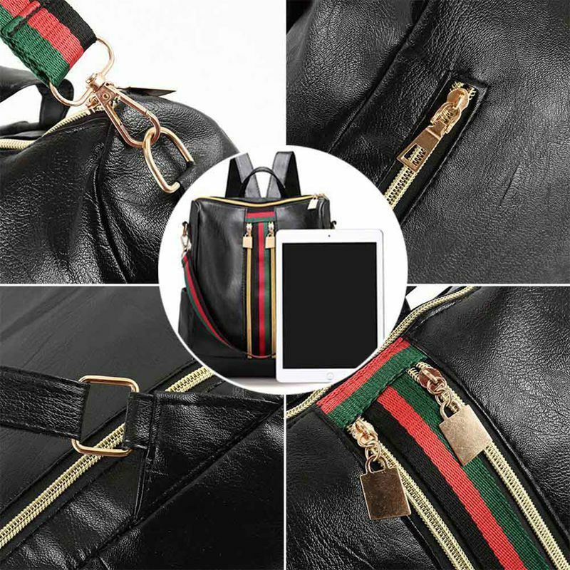 Women's Ladies Leather Backpack Anti-Theft Rucksack Travel Shoulder Bag Satchel 24Hr Smart