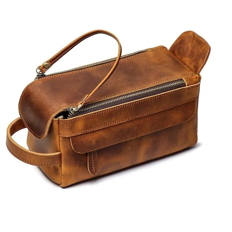 Dado Leather Dopp Kit | Handmade Leather Toiletry Bag 24Hr Smart