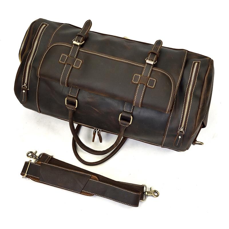 The Bard Weekender | Handmade Leather Duffle Bag 24Hr Smart