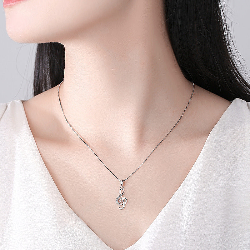 Special-interest Design Musical Note Pendant Necklace