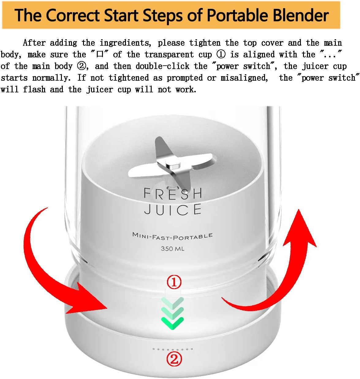 Personal Size Blender;  Portable Blender;  Battery Powered USB Blender