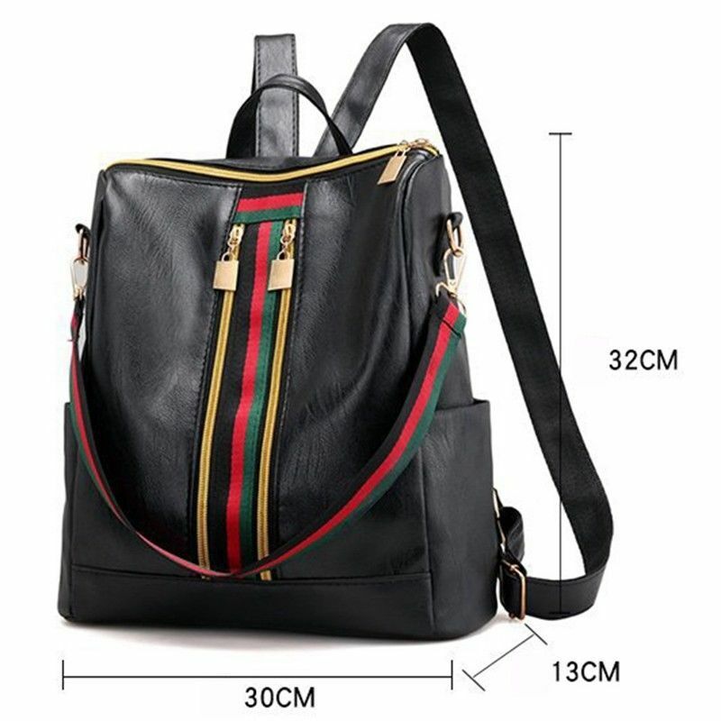 Women's Ladies Leather Backpack Anti-Theft Rucksack Travel Shoulder Bag Satchel 24Hr Smart