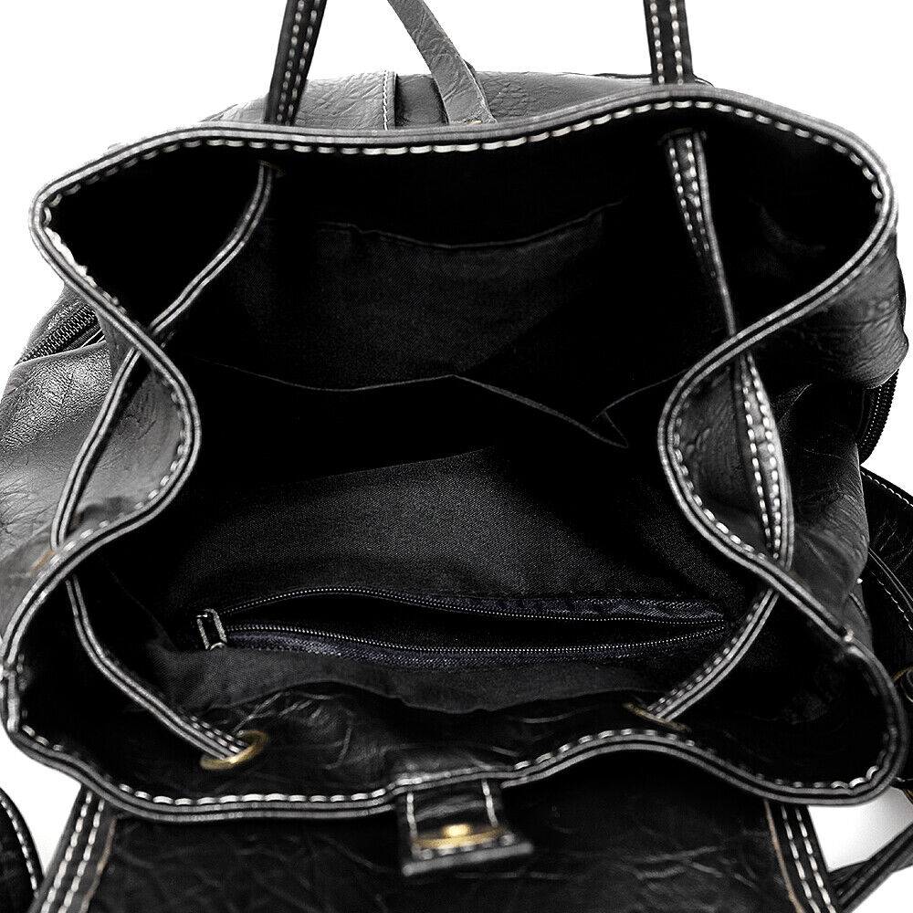 Premium PU Leather Backpack Women Vitange Satchel Rucksack Travel Shoulder Bag 24Hr Smart