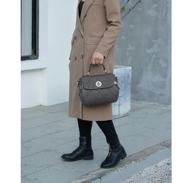 MKF Collection Clementine Vegan Leather Women Satchel Bag by Mia K 24Hr Smart