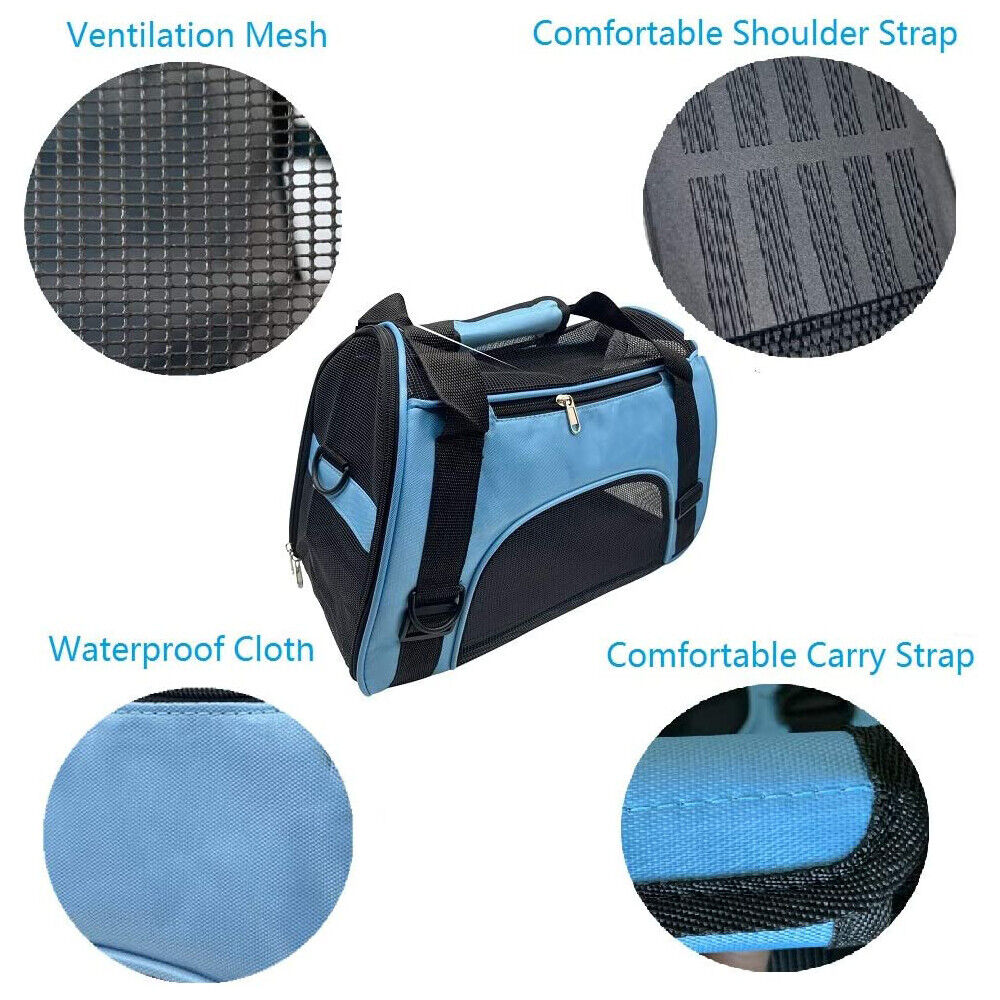 Pet Dog Cat Carrier Travel Tote Bag Comfort Case Soft Sided Airline Approved M L 24Hr Smart