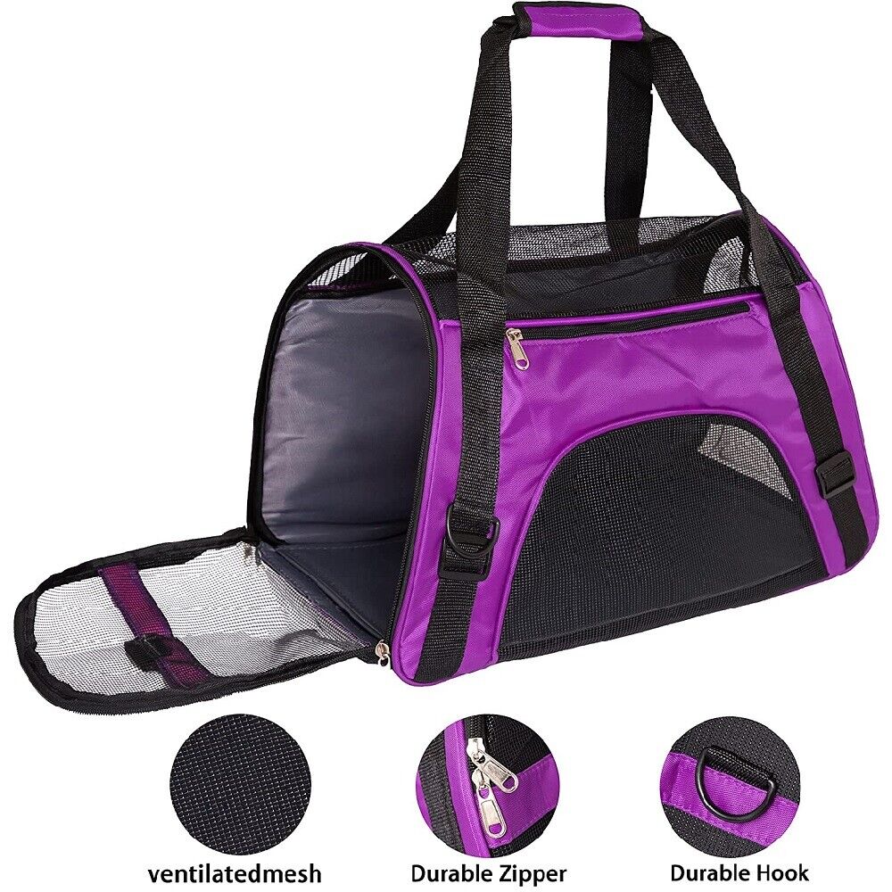Pet Dog Cat Carrier Travel Tote Bag Comfort Case Soft Sided Airline Approved M L 24Hr Smart