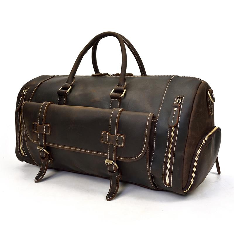 The Bard Weekender | Handmade Leather Duffle Bag 24Hr Smart