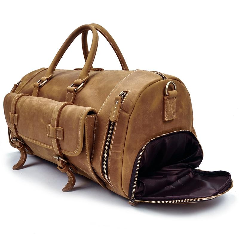The Bard Weekender | Handmade Leather Duffle Bag 24Hr Smart