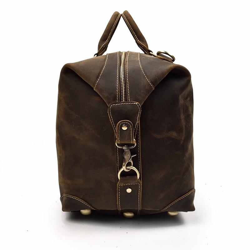 The Eira Duffle Bag | Vintage Leather Weekender 24Hr Smart
