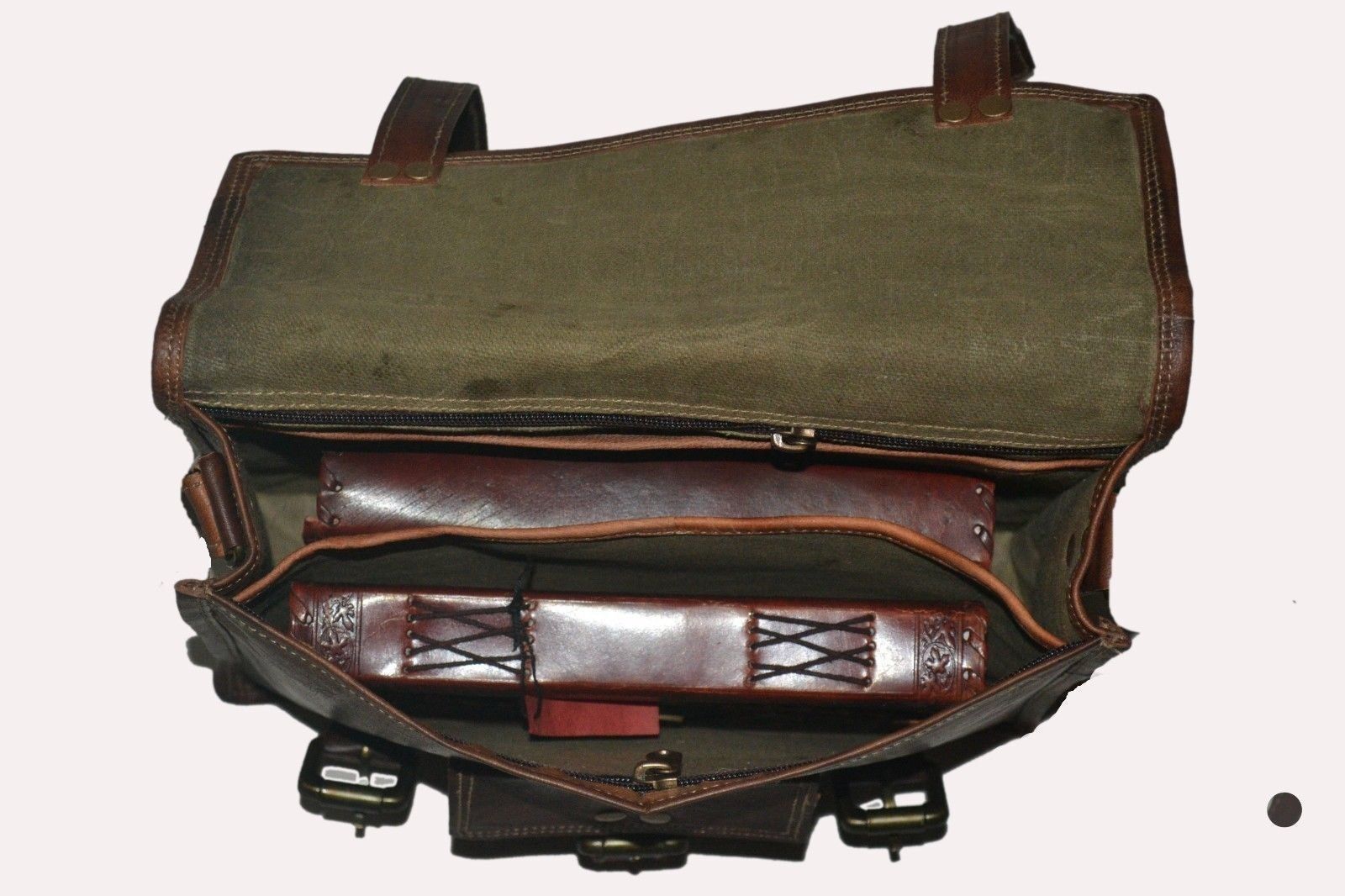 New Leather Vintage Messenger Shoulder Men Satchel Bags Laptop Briefcase Bag 24Hr Smart