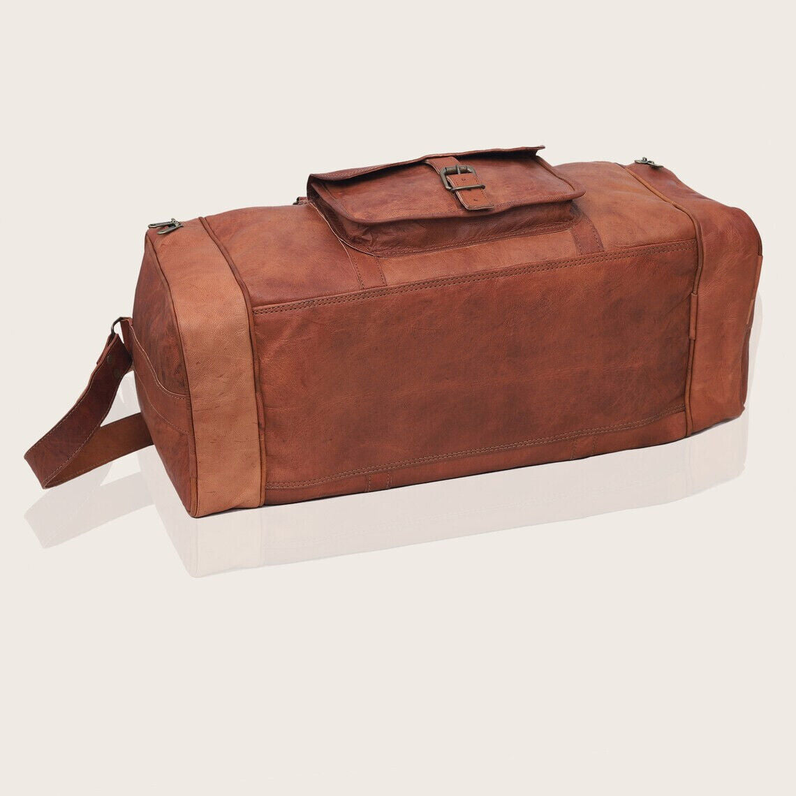 Genuine Leather Gotter Leather Travel Luggage Duffel Gym Bag Best Gift For Men's 24Hr Smart