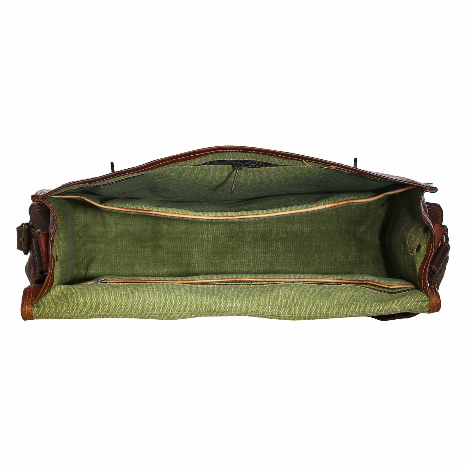 Men Vintage Briefcase Satchel Flap Design Leather Laptop Messenger Bag Shoulder 24Hr Smart