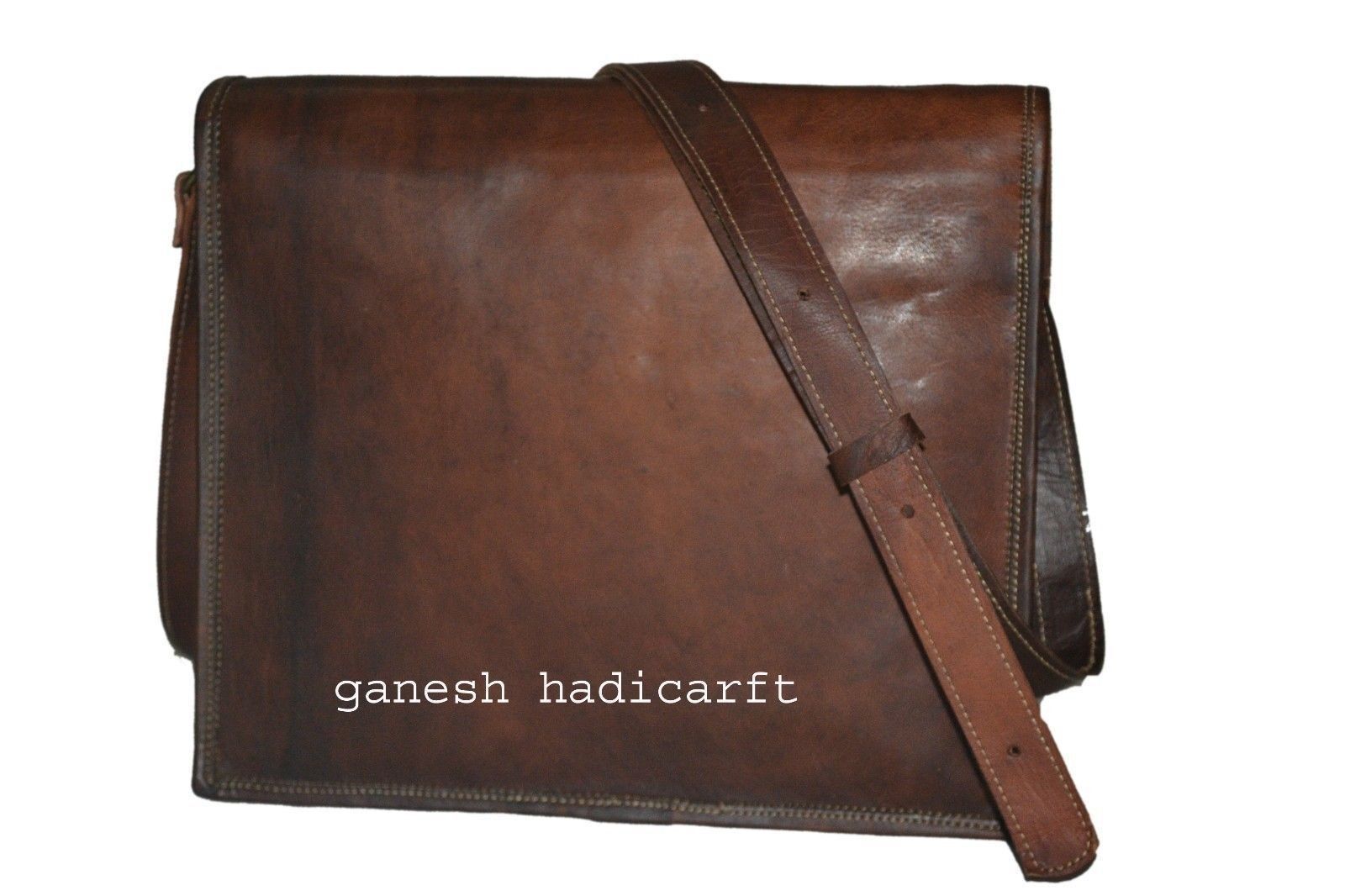 New Leather Vintage Messenger Shoulder Men Satchel Bags Laptop Briefcase Bag 24Hr Smart