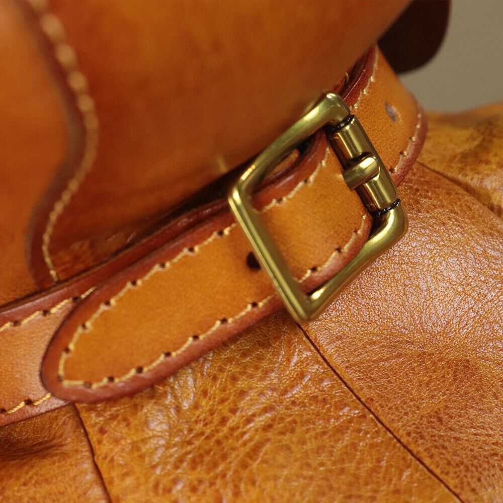 Genuine Leather Dog Backpack Purses for Women Retro Leather Rucksack Handmade 24Hr Smart