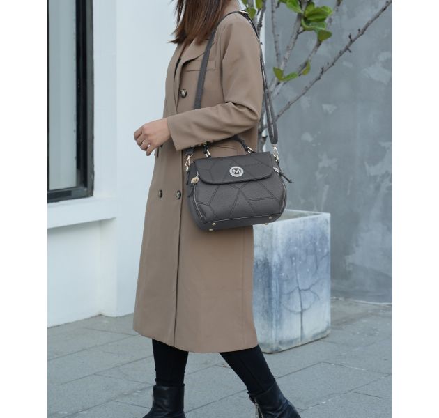 MKF Collection Clementine Vegan Leather Women Satchel Bag by Mia K 24Hr Smart