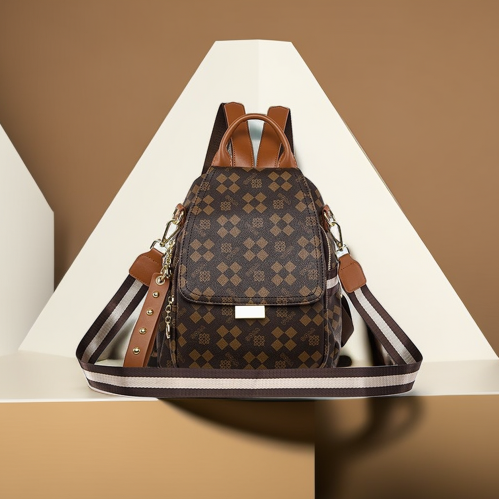 Shoulder Bag for Women's New PVC Leather Casual Backpack 24Hr Smart