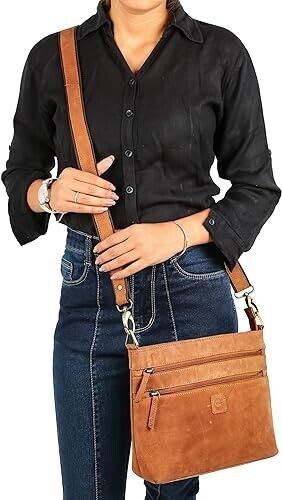 Handmade Vintage leather Shoulder Purse Women's Crossbody Handbags Casual Bag 24Hr Smart