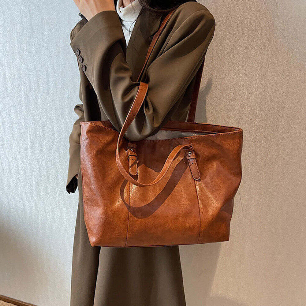 Women Lady Leather Handbag Shoulder Messenger Satchel Tote Crossbody Purse Bag 24Hr Smart