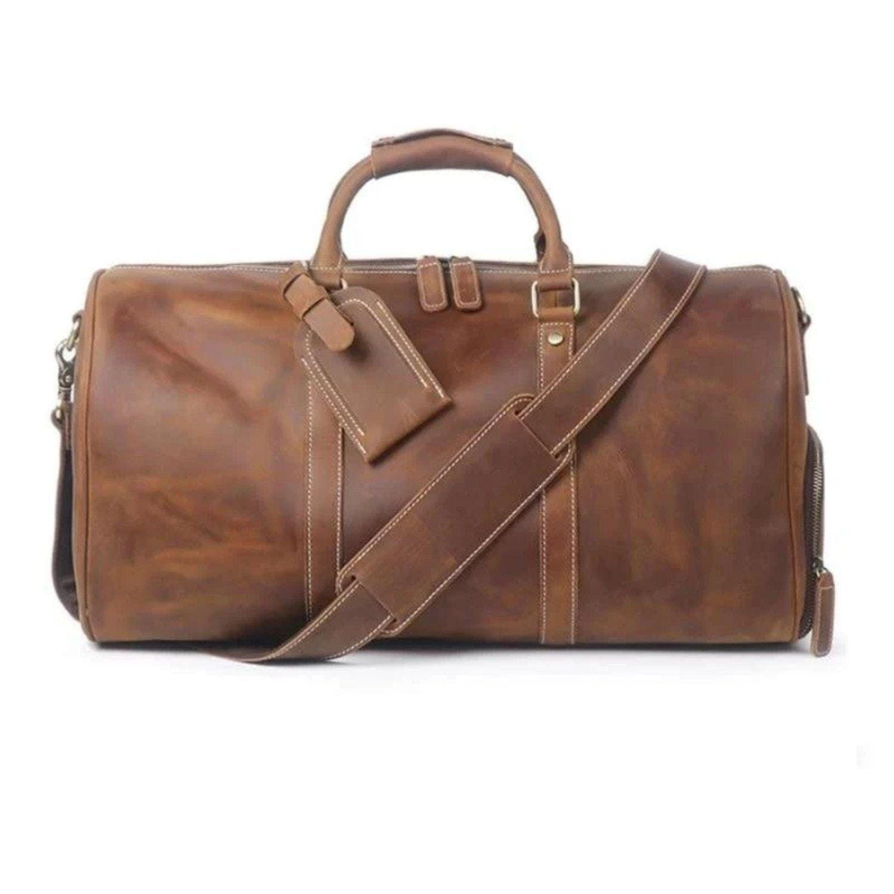 The Bjarke Weekender | Handcrafted Leather Duffle Bag 24Hr Smart