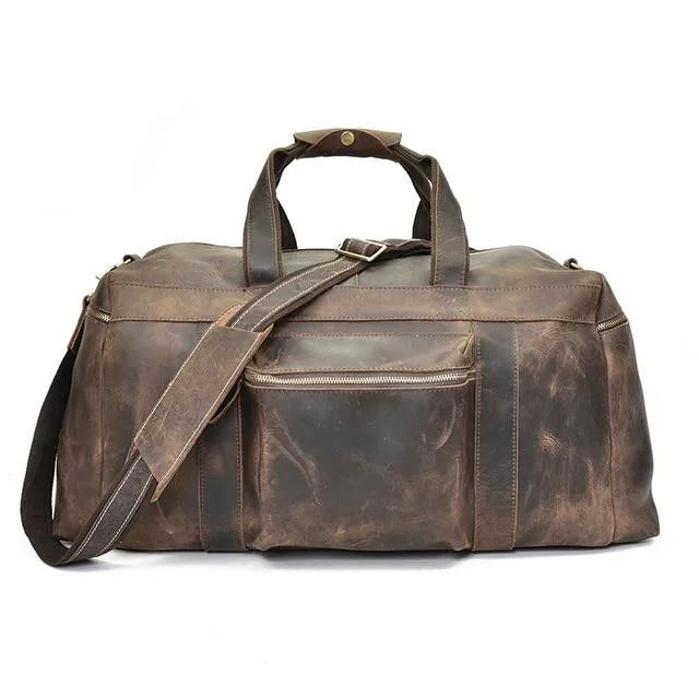 The Colden Duffle Bag | Large Capacity Leather Weekender 24Hr Smart