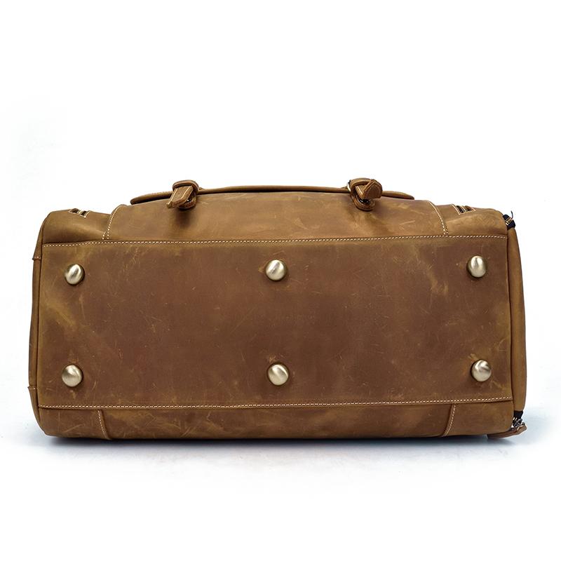The Bard Weekender | Handmade Leather Duffle Bag 24Hr Smart