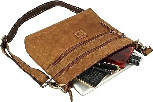 Handmade Vintage leather Shoulder Purse Women's Crossbody Handbags Casual Bag 24Hr Smart