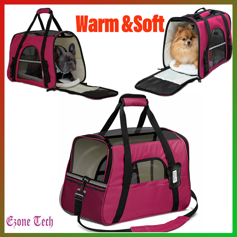 Pet Dog Cat Carrier Travel Tote Bag Comfort Case Soft Sided Airline Approved 24Hr Smart
