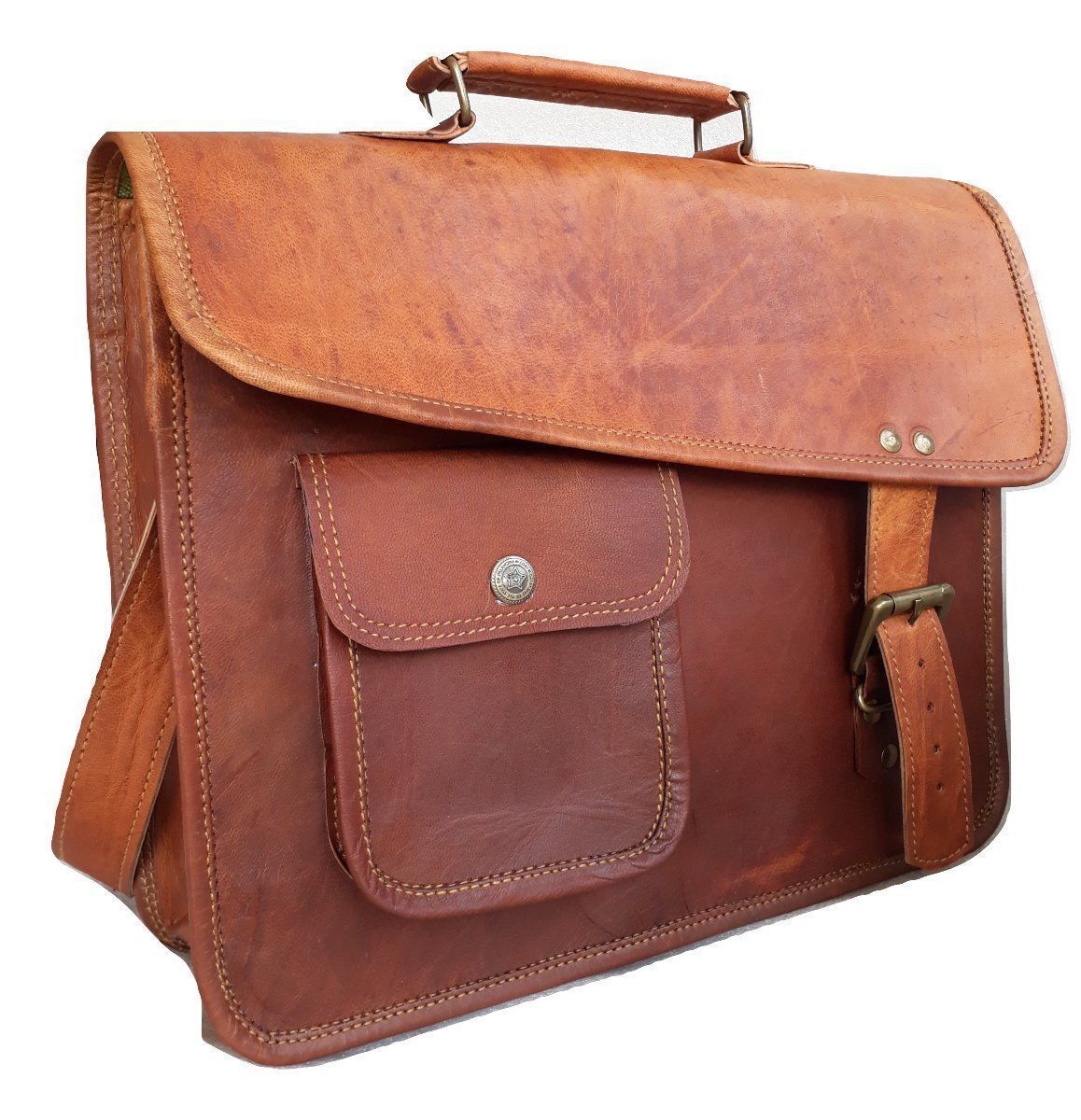 Bag Leather Vintage School Messenger Shoulder Men Satchel S Laptop Briefcase New 24Hr Smart