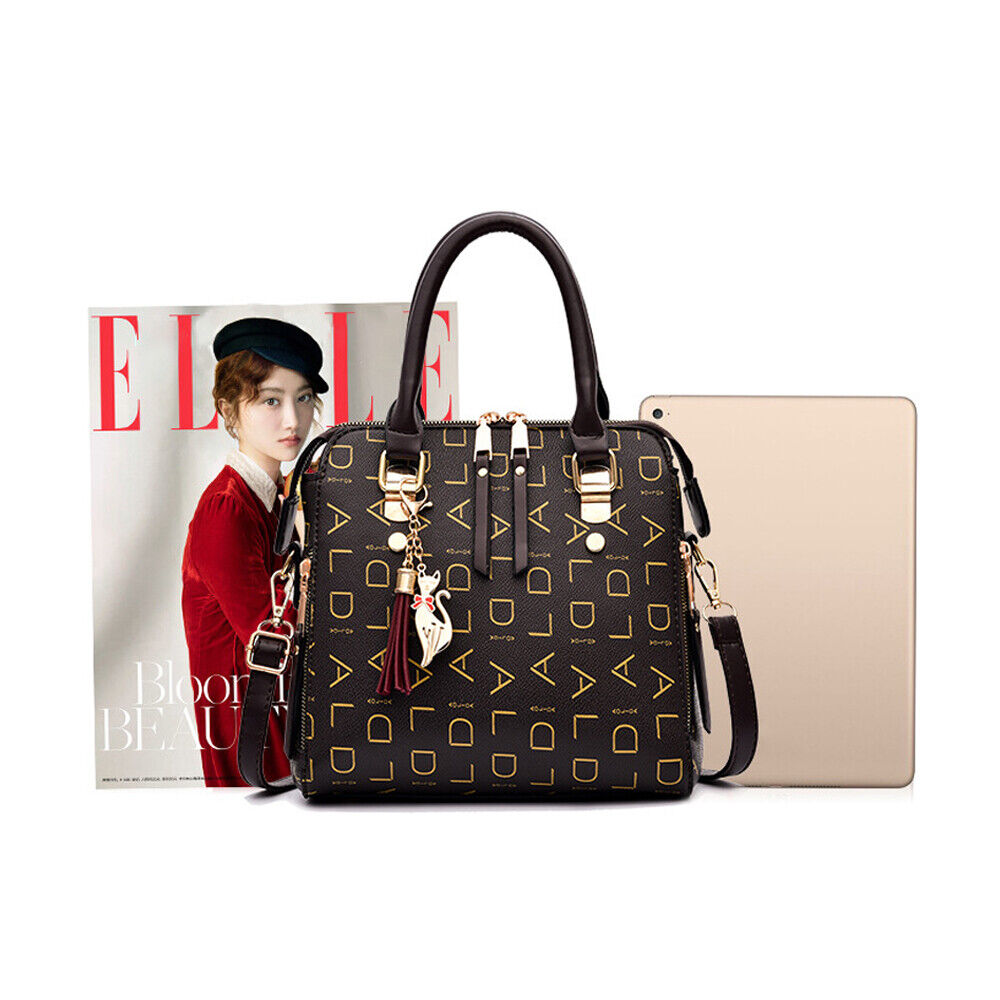 Women PU Leather Handbag Shoulder Bag Crossbody Satchel Messenger Purse Tote 24Hr Smart